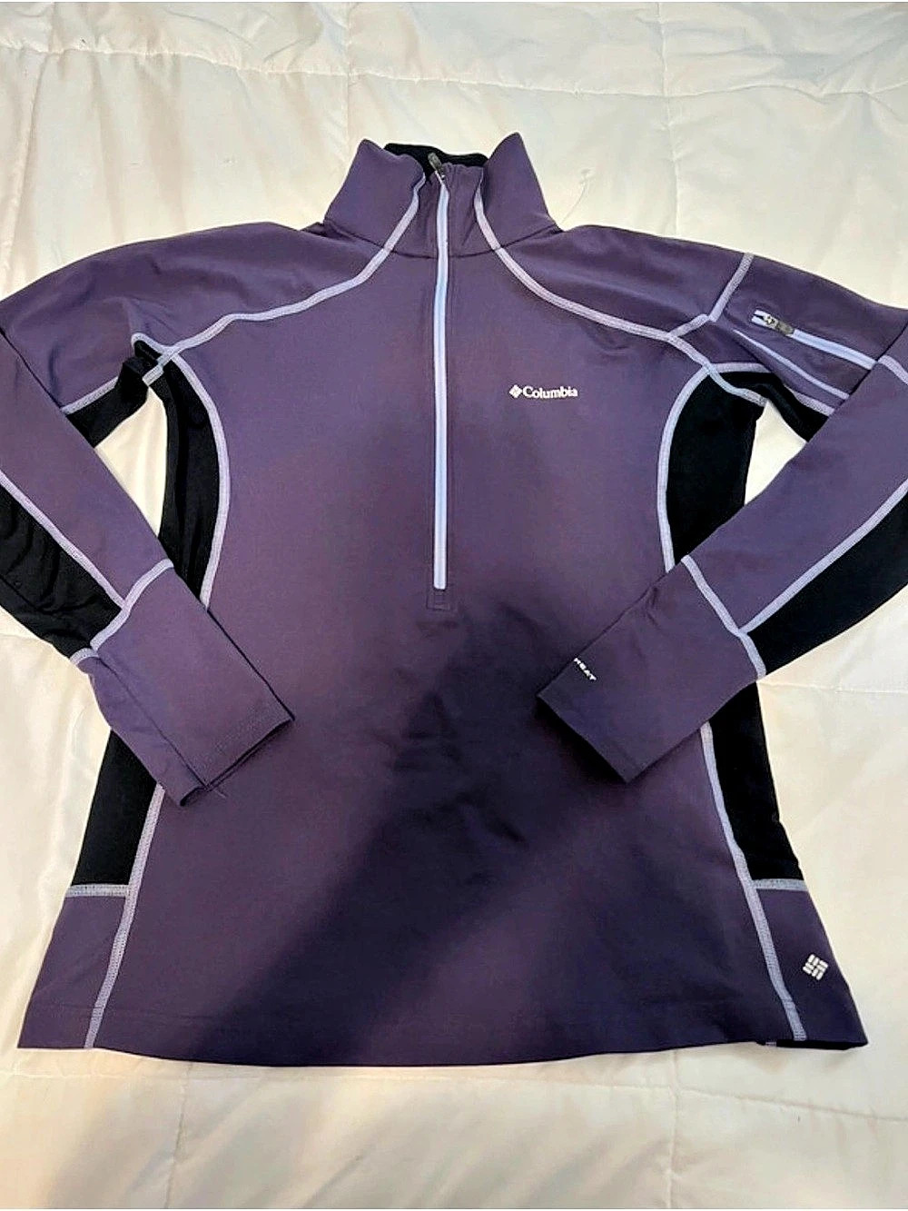 Columbia Women's Purple Half-Zip Pullover Size Large